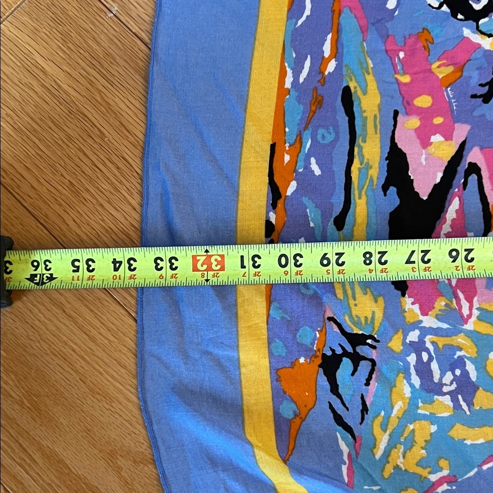 Ken Done rare Colorful Fish Print Scarf XL made in Australia by Done - Picture 8 of 9
